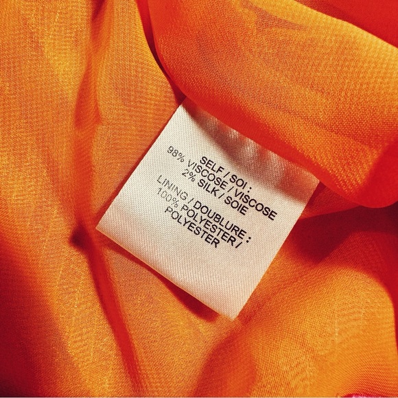 NWT Tanya Taylor ‘Jeana’ Skirt in Orange & Pink Colorblock Floral Ikat Size 2 - Picture 6 of 16